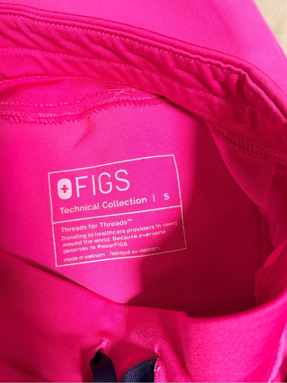 Zamora Jogger Scrub Pant in Electric Orchid - Figs - Picture 3 of 3